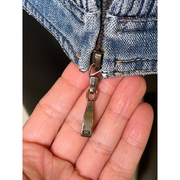 Vintage ESCADA Denim Zip Jacket with Fine Stitch Detailing Size Small - Picture 10 of 16